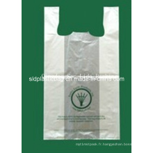 HDPE Whitte T-Shirt Sac à provisions en plastique